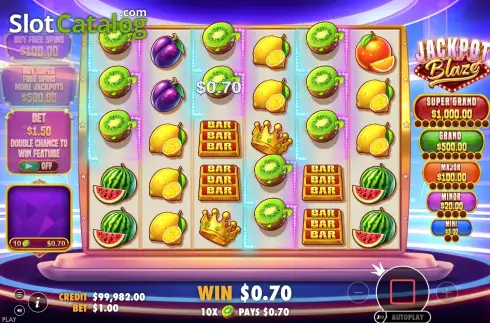 Οθόνη3. Jackpot Blaze Κουλοχέρης 