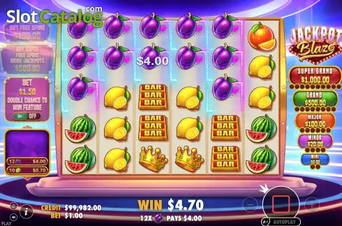 Οθόνη4. Jackpot Blaze Κουλοχέρης 