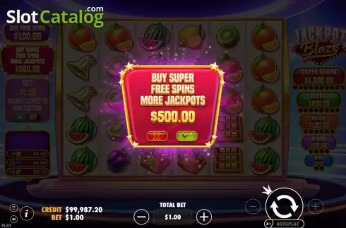 Οθόνη5. Jackpot Blaze Κουλοχέρης 