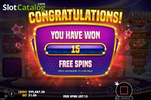 Οθόνη7. Jackpot Blaze Κουλοχέρης 