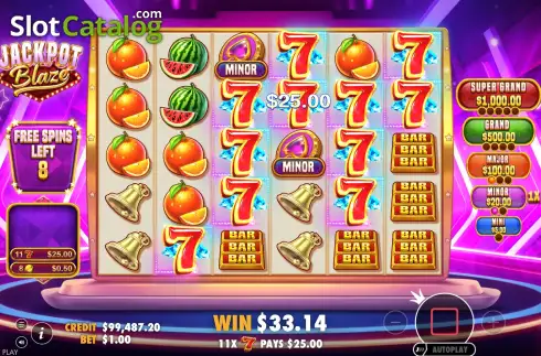 Οθόνη9. Jackpot Blaze Κουλοχέρης 