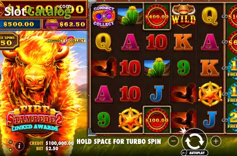Οθόνη2. Fire Stampede 2 Κουλοχέρης