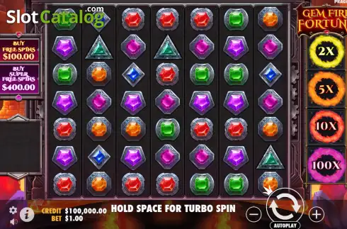 Οθόνη2. Gem Fire Fortune Κουλοχέρης