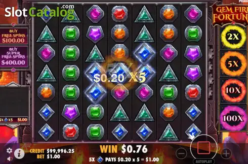 Οθόνη4. Gem Fire Fortune Κουλοχέρης