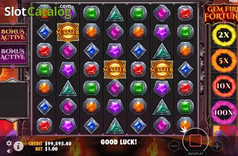 Οθόνη7. Gem Fire Fortune Κουλοχέρης