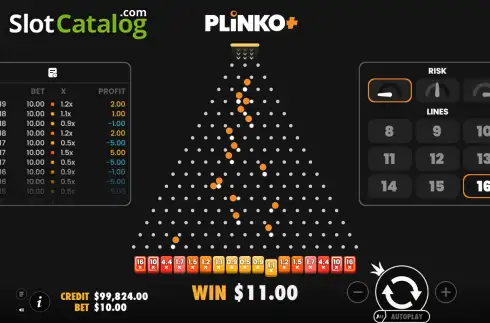Οθόνη3. Plinko+ (Pragmatic Play) Κουλοχέρης