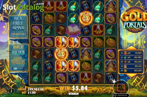 Οθόνη5. Gold Portals Κουλοχέρης 