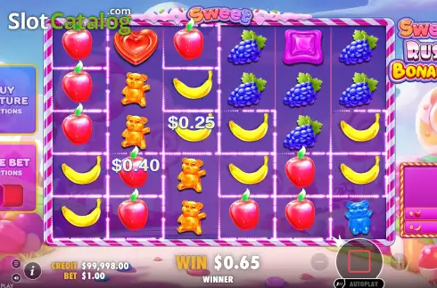Οθόνη3. Sweet Rush Bonanza Κουλοχέρης