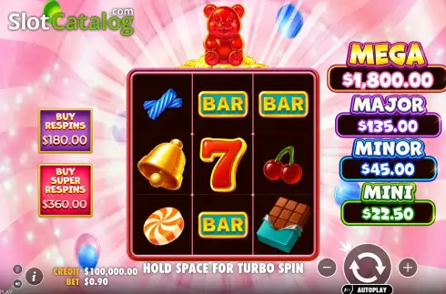 Οθόνη2. Super Gummy Strike Κουλοχέρης