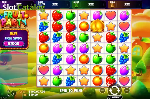 Οθόνη2. Fruit Party Oranje Jackpot Κουλοχέρης 