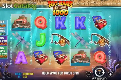 Οθόνη2. Big Bass Splash 1000 Κουλοχέρης