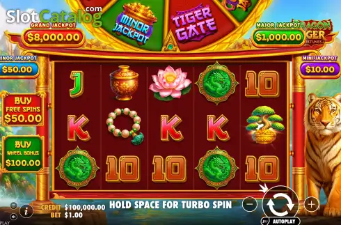 Οθόνη2. Dragon Tiger Fortunes Κουλοχέρης