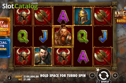 Οθόνη2. Knights vs Barbarians Κουλοχέρης