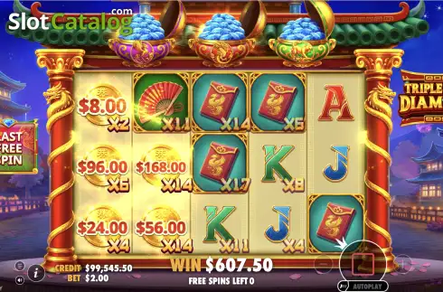 Οθόνη3. Triple Pot Diamond Κουλοχέρης