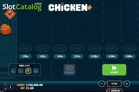 Οθόνη2. Chicken+ (Pragmatic Play) Κουλοχέρης