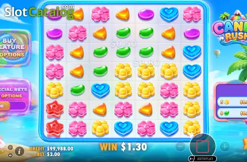Οθόνη3. Candy Rush (Pragmatic Play) Κουλοχέρης