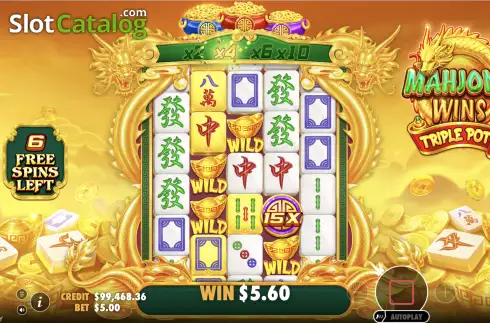 Οθόνη3. Mahjong Wins Triple Pot Κουλοχέρης 