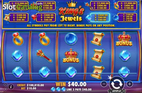 Οθόνη3. King's Jewels Κουλοχέρης