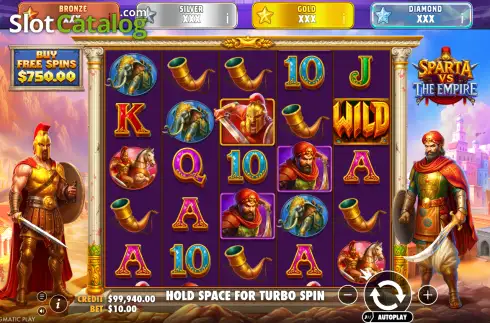 Οθόνη2. Sparta vs the Empire Jackpot Star Κουλοχέρης