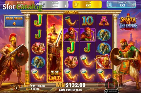 Οθόνη3. Sparta vs the Empire Jackpot Star Κουλοχέρης