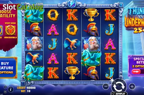 Οθόνη2. Thunder vs Underworld 250 Κουλοχέρης
