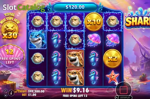 Οθόνη3. Sharks! Κουλοχέρης 