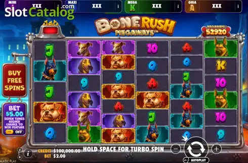 Οθόνη2. Bone Rush Megaways Κουλοχέρης