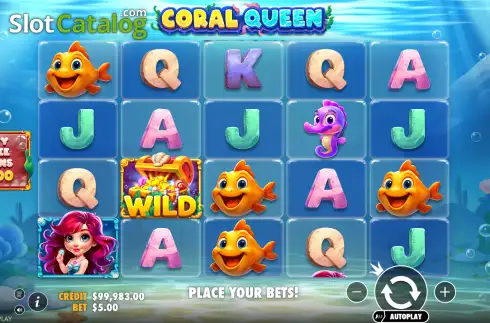 Οθόνη2. Coral Queen Oranje Jackpot Κουλοχέρης