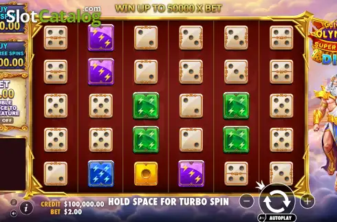 Οθόνη2. Gates of Olympus Super Scatter Dice Κουλοχέρης