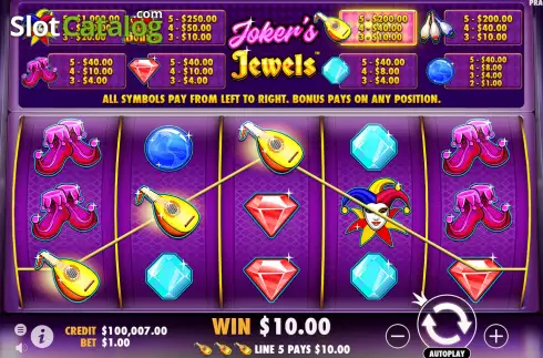 Οθόνη3. Joker's Jewels Κουλοχέρης