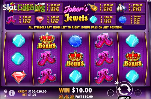 Οθόνη5. Joker's Jewels Κουλοχέρης