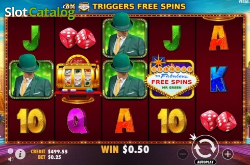 Οθόνη4. Vegas Adventures with Mr Green Κουλοχέρης
