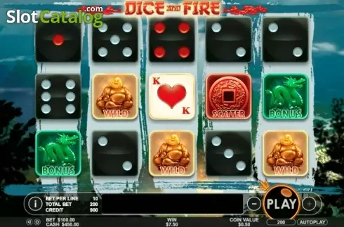 Οθόνη2. Dice and Fire Κουλοχέρης