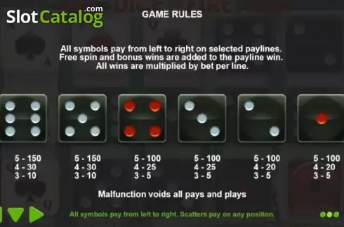 Οθόνη3. Dice and Fire Κουλοχέρης