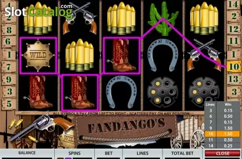 Άνοιγμα οθόνης αγώνα. Fandango's Κουλοχέρης