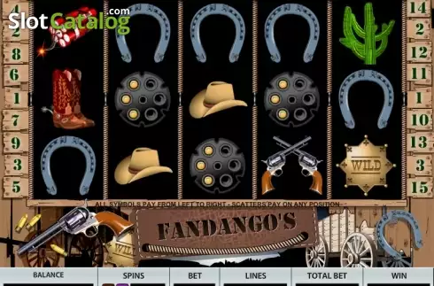 Οθόνη ροής εργασιών παιχνιδιού. Fandango's Κουλοχέρης