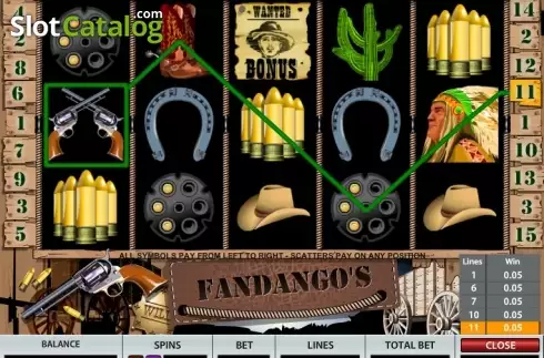 Κερδίστε οθόνη 1. Fandango's Κουλοχέρης