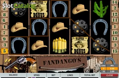 Κερδίστε οθόνη 2. Fandango's Κουλοχέρης