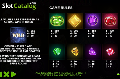 Οθόνη5. Magic Crystals Κουλοχέρης
