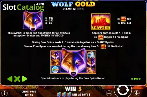Πίνακας πληρωμών 8. Wolf Gold Κουλοχέρης