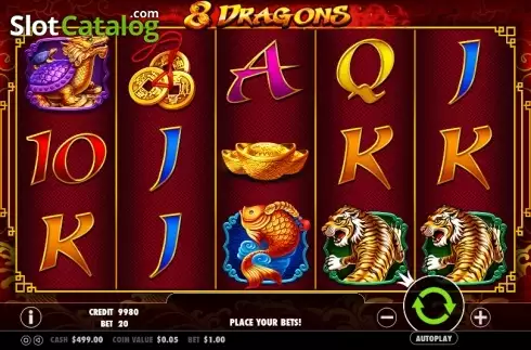 Οθόνη 3. 8 Dragons (Pragmatic Play) Κουλοχέρης 
