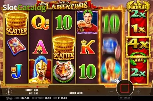 Οθόνη 3. Wild Gladiators Κουλοχέρης