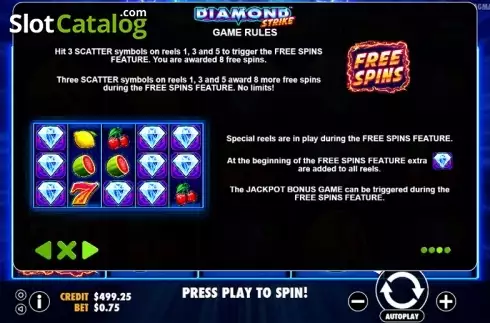 Οθόνη9. Diamond Strike (Pragmatic Play) Κουλοχέρης