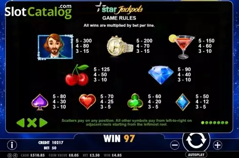 Οθόνη6. Star Jackpots Κουλοχέρης