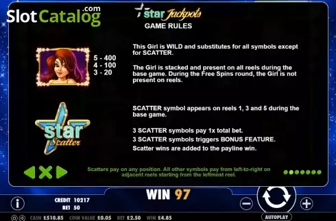 Οθόνη7. Star Jackpots Κουλοχέρης
