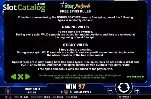 Οθόνη9. Star Jackpots Κουλοχέρης
