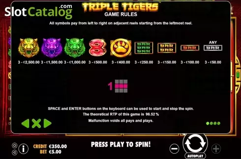 Οθόνη2. Triple Tigers (Pragmatic Play) Κουλοχέρης