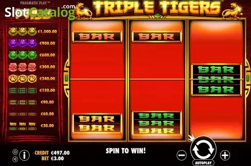 Οθόνη3. Triple Tigers (Pragmatic Play) Κουλοχέρης
