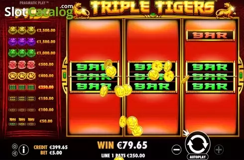 Οθόνη5. Triple Tigers (Pragmatic Play) Κουλοχέρης