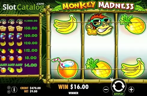 Οθόνη6. Monkey Madness Κουλοχέρης 